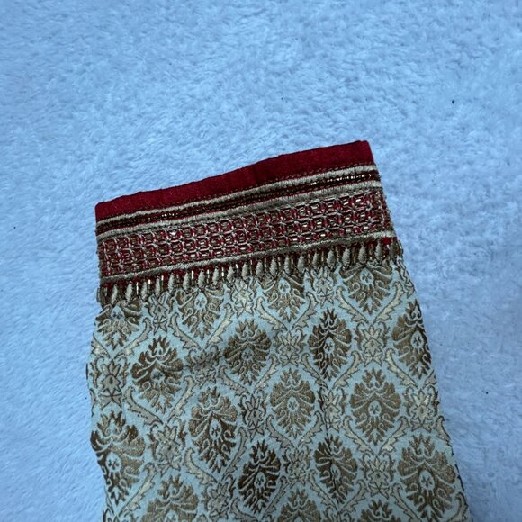 Ethnic Neu-ron Mens Beige Sherwani Traditional Indian Wedding Outfit Gold Maroon - Picture 8 of 8